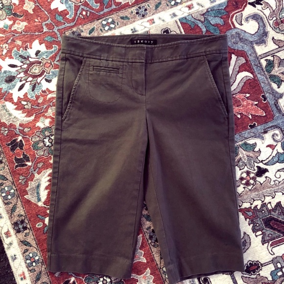 Theory Pants - THEORY | brown cropped khakis